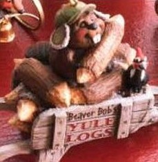 2007 Kringlewood Farms Beaver Bob's Yule Logs Hallmark Keepsake Ornament QP1927