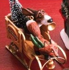 2007 Kringlewood Farms Fox & Hound Delivery Hallmark Keepsake Ornament QP1929