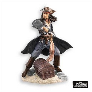 2007 Pirates of the Caribbean Captain Jack Sparrow Hallmark Keepsake Ornament QXD4377