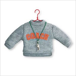 2007 Coach (sweatshirt) Hallmark Keepsake Ornament QXG2057