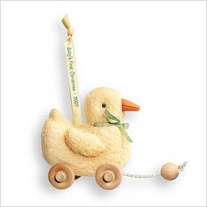 2007 Baby's 1st Christmas  Pull-duck Toy Hallmark Keepsake Ornament QXG6107