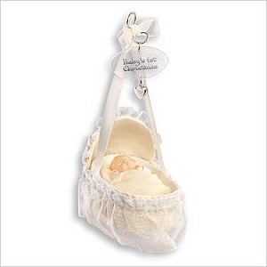 2007 Baby's 1st Christmas Bassinette Hallmark Keepsake Ornament QXG6109