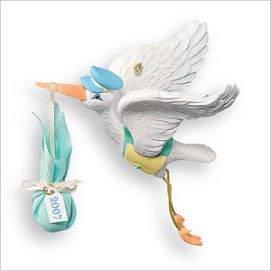 2007 Baby's Special Delivery Stork Hallmark Keepsake Ornament QXG6119