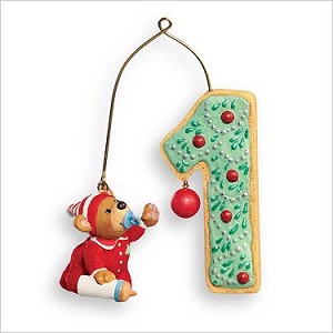 2007 Baby's 1st Christmas Bear Hallmark Keepsake Ornament QXG6289
