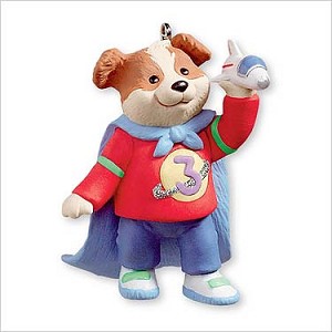 2007 Child's Age Puppy 3rd Christmas (boy) Final Year Hallmark Keepsake Ornament QXG6329