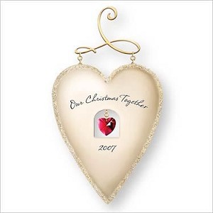 2007 Our Christmas Together Heart Hallmark Keepsake Ornament QXG6439