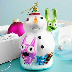 2007 Hoops & Yoyo Snowbuddies Blown Glass Hallmark Keepsake Ornament QX2007