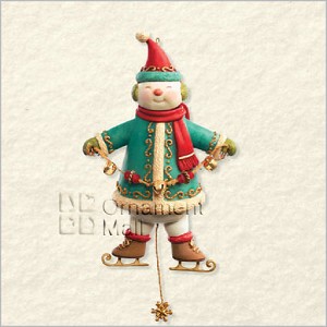 2008 Yuletide Treasures 3rd Snowman Hallmark Keepsake Ornament QX7124