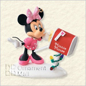 2008 Letter to Santa Minnie Mouse Hallmark Keepsake Ornament QXD4301