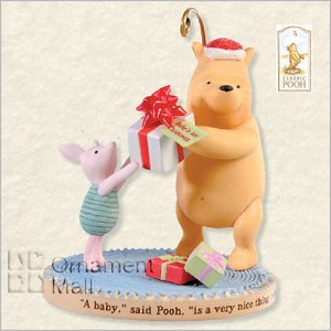 2008 Baby's 1st Christmas Winnie the Pooh Hallmark Keepsake Ornament QXD6121