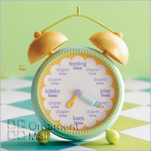 2008 Living on Baby Time Clock *Magic Hallmark Keepsake Ornament QXG6124