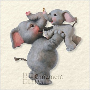 2008 Playing Airplane Elephants Hallmark Keepsake Ornament QXG6431