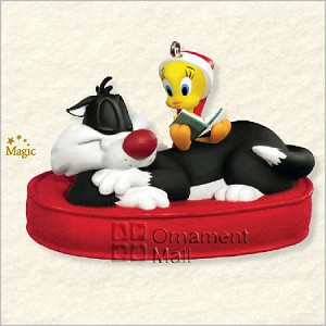 2008 Looney Tunes 'Twas the Night Before Christmas Sylvester & Tweety *Magic Hallmark Keepsake Ornament QXI4169