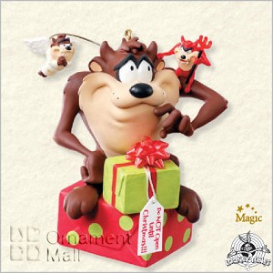 2008 Looney Tunes Naughty or Nice? Taz *Magic Hallmark Keepsake Ornament QXI4194