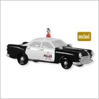 2009 Police Cruiser Ltd. Qty. *Miniature  Hallmark Keepsake Ornament QXE3015