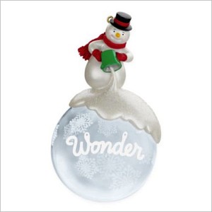 2009 Wonder of Snow Glass Ball Hallmark Keepsake Ornament QHC4035