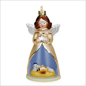 2009 Blessed by Heaven Blown Glass Hallmark Keepsake Ornament QHC4055