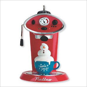 2009 Holiday Perks Expresso Maker Hallmark Keepsake Ornament QXG6585