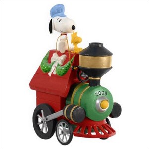 2009 Peanuts - Snoopy All Aboard for Holiday Fun Train Hallmark Keepsake Ornament QXI1142