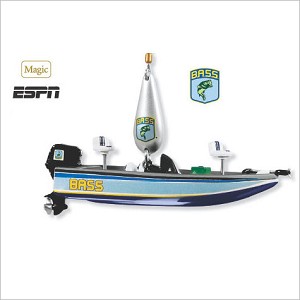 2009 Reelin In the Good Times Bass Boat Hallmark Keepsake Ornament QXI1212