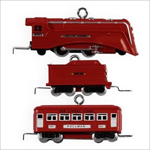 2009 Miniature Lionel Trains The Red Comet Set set/3 Hallmark Keepsake Ornament QXM9202