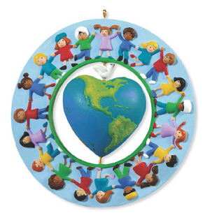 2009 UNICEF A World of Peace and Love Hallmark Keepsake Ornament QXI1192