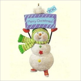 2010 One Fun Snowman (Repaint of 2010 Son) Hallmark Keepsake Ornament LPR3426