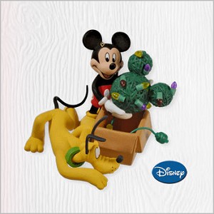 2010 Knot a Problem Mickey and Pluto Hallmark Keepsake Ornament QXD1006