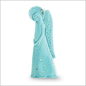 2010 Prayer Angel Ceramic Hard to Find Hallmark Keepsake Ornament QXG3513