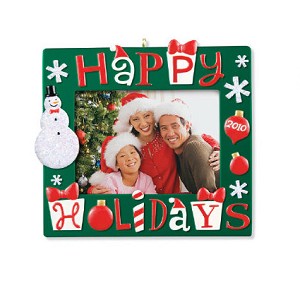 2010 Happy Holidays Photo Holder *Magic Hallmark Keepsake Ornament QXG7053