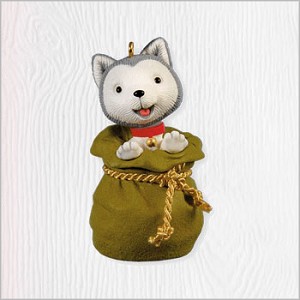 2010 Jingle the Husky Pup Hallmark Keepsake Ornament QXG7073