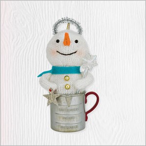 2010 A Cupful of Wishes Snowman Hallmark Keepsake Ornament QXG7346