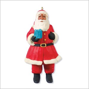 2010 One Last Gift Santa African American Hallmark Keepsake Ornament QXG7406