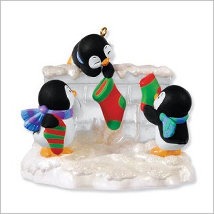 2010 A Fishy Wish Penguins Hallmark Keepsake Ornament QXG7633