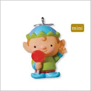 2010 Sweet Treat Elf *Miniature Hallmark Keepsake Ornament QXM9073