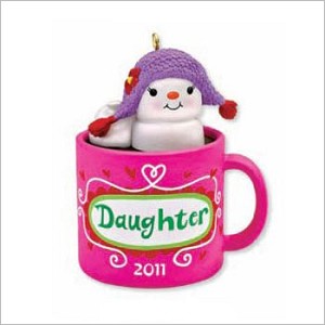 2011 Daughter Mug  Hallmark Keepsake Ornament QXG4039-2