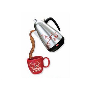 2011 Joe to the World Coffee Pot & Cup Hallmark Keepsake Ornament QXG4117