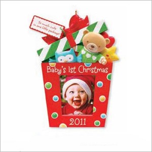 2011 Baby's First Christmas Photo Holder-Gift (SDB) Hallmark Keepsake Ornament QXG4199