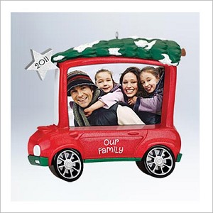 2011 Our Family Car Photo Holder Hallmark Keepsake Ornament QXG4269