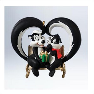 2011 Looney Tunes Love is in Zee Air~ Pepe Hallmark Keepsake Ornament QXI2053