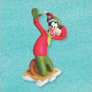 2012 Mickey and Friends Sled: Snow Stylin' Goofy Hallmark Keepsake Ornament qrp5911