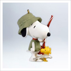 2012 Spotlight on Snoopy 15th Fisherman Snoopy Hallmark Keepsake Ornament qx8051