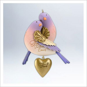 2012 Twelve Days of Christmas 2nd Two Turtle Doves Hallmark Keepsake Ornament qx8091-2