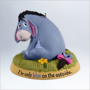 2012 Winnie the Pooh Only on the Outside Eeyore Hallmark Keepsake Ornament qxd1034