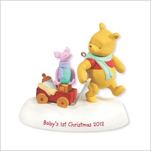 2012 Baby's First Christmas Winnie the Pooh  Hallmark Keepsake Ornament qxd1601
