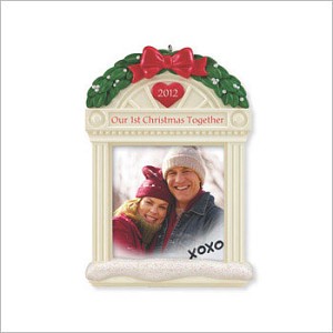 2012 First Christmas Together Photo Holder Hallmark Keepsake Ornament qxg4524