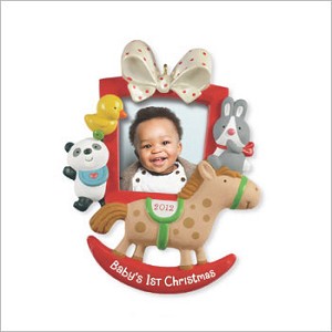 2012 Baby's First Christmas Photo Holder Hallmark Keepsake Ornament qxg4604