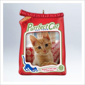2012 Purrfect Cat Photo Holder Hallmark Keepsake Ornament qxg4724