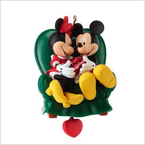 2013 Mickey and Minnie Two in a Chair Hallmark Keepsake Ornament QXD6082