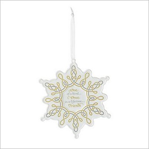 2013 Once in a Lifetime Friends Snowflake Hallmark Keepsake Ornament QXG1015